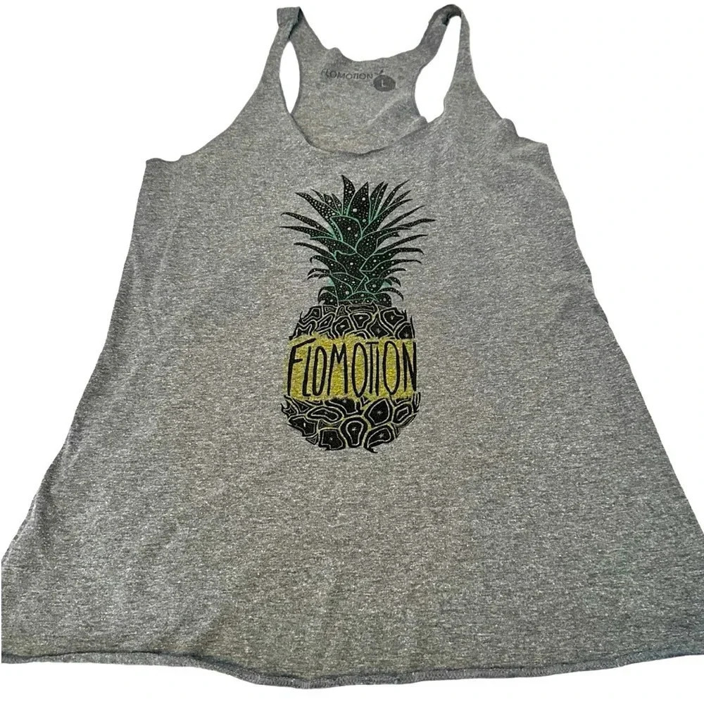 Flomotion Pineapple Sketch Women's Sleeveless Flowy Racerback Tank Top